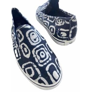Lauren Ralph Lauren Janis Women Shoes Blue 8B Batik Tribal Comfort Sneakers